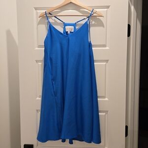 Nicole Miller New York Blue Slip Dress Size 6 – Spaghetti Strap Midi